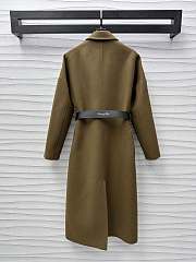 Okify Dior Green Double-Sided Belted Long Coat SML - 5