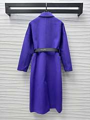 Okify Dior Purple Double-Sided Belted Long Coat SML - 2