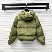 Okify Celine green embroidered hooded down jacket SML  - 4