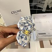 Okify Celine Blue Silk Scrunchies Hairtie 19245 - 4