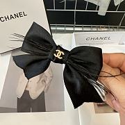 Okify Chanel Black Bow Hairclip 19246 - 2