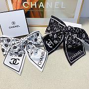 Okify Chanel Set 2 Black And White Rose Bow Hairclip 19248 - 1