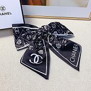 Okify Chanel Set 2 Black And White Rose Bow Hairclip 19248 - 5