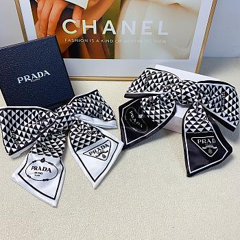 Okify Prada Set 2 Black And White Bow Hairclip 19249