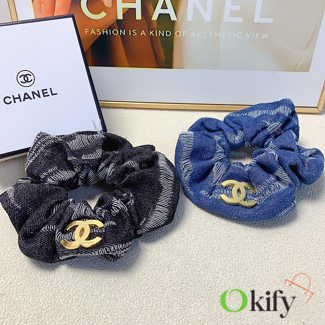 Okify Chanel Set 2 Scrunchies Hairtie 19254 - 1