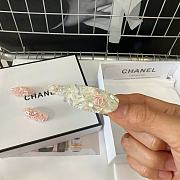 Okify Chanel Set 2 Pairs Of Shiny Pink And White Hairclip 19255 - 2