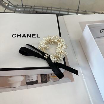 Okify Chanel Bow Pearl Hairtie 19256