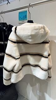 Okify Celine Sheepskin And Fur Leather Jacket in white S-XL - 5