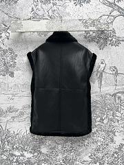 Okify Louis Vuitton Black Lambskin And Fur Vest Jacket SML - 3