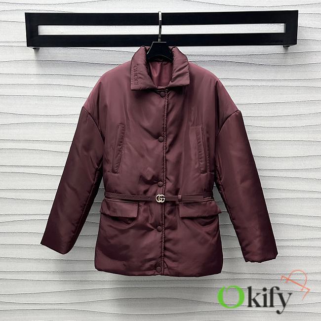 Okify Gucci Belt Cotton Red Jacket SML - 1