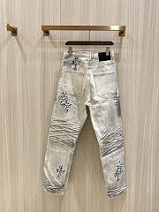 Okify Chrome Hearts Limited Cross Stitching Jeans 19277 - 3