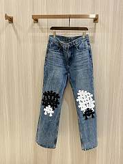 Okify Chrome Hearts Limited Cross Stitching Jeans 19279 - 1