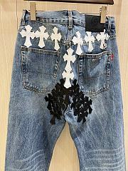 Okify Chrome Hearts Limited Cross Stitching Jeans 19279 - 4