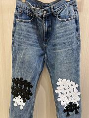 Okify Chrome Hearts Limited Cross Stitching Jeans 19279 - 2