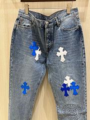 Okify Chrome Hearts Limited Cross Stitching Jeans 19280 - 4