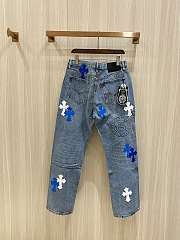 Okify Chrome Hearts Limited Cross Stitching Jeans 19280 - 3