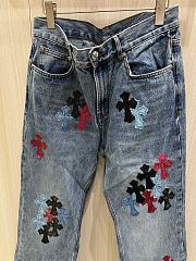 Okify Chrome Hearts Limited Cross Stitching Jeans 19281 - 5