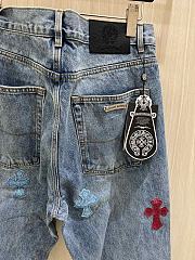 Okify Chrome Hearts Limited Cross Stitching Jeans 19281 - 3