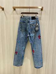 Okify Chrome Hearts Limited Cross Stitching Jeans 19281 - 4