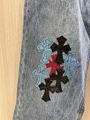 Okify Chrome Hearts Limited Cross Stitching Jeans 19281 - 2