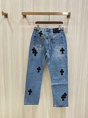 Okify Chrome Hearts Limited Cross Stitching Jeans 19282 - 4