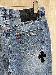 Okify Chrome Hearts Limited Cross Stitching Jeans 19282 - 2