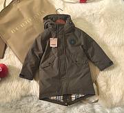 Okify Burberry Brown Down Jacket for kids 100-160 - 1