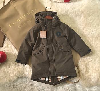 Okify Burberry Brown Down Jacket for kids 100-160