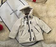 Okify Moncler White Waterproof Down Jacket for kids  - 1