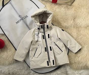 Okify Moncler White Waterproof Down Jacket for kids 