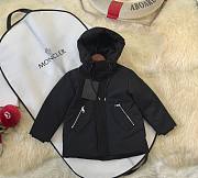 Okify Moncler Black Waterproof Down Jacket for kids  - 1