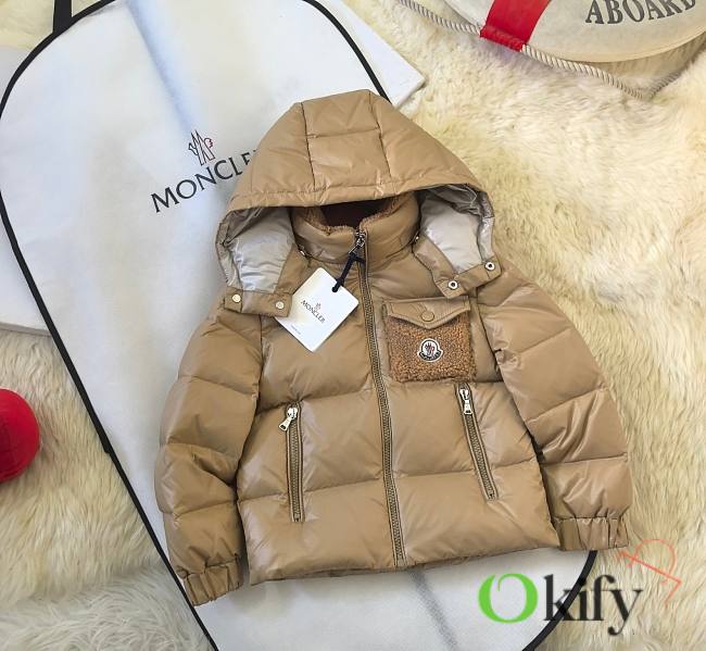 Okify Moncler Brown Down Jacket 110-160 - 1