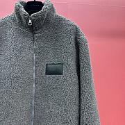 Okify Louis Vuitton Grey Gray Fur Jacket S-XL - 5