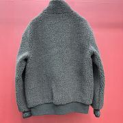 Okify Louis Vuitton Grey Gray Fur Jacket S-XL - 3