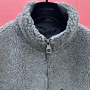 Okify Louis Vuitton Grey Gray Fur Jacket S-XL - 2