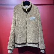 Okify Louis Vuitton Beige Fur Jacket S-XL - 1