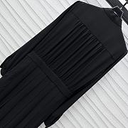 Okify Louis Vuitton Black Long Sleeve Pleat Dress SML - 4