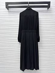 Okify Louis Vuitton Black Long Sleeve Pleat Dress SML - 3