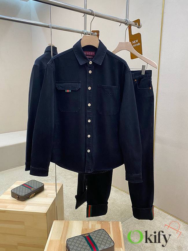 Okify Gucci Set Denim Jacket and Jeans 19304 - 1