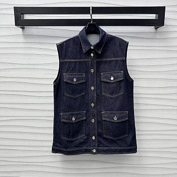 Okify Chanel Denim Vest Gilet SML