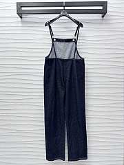 Okify Chanel Double C denim suspender trousers  - 4