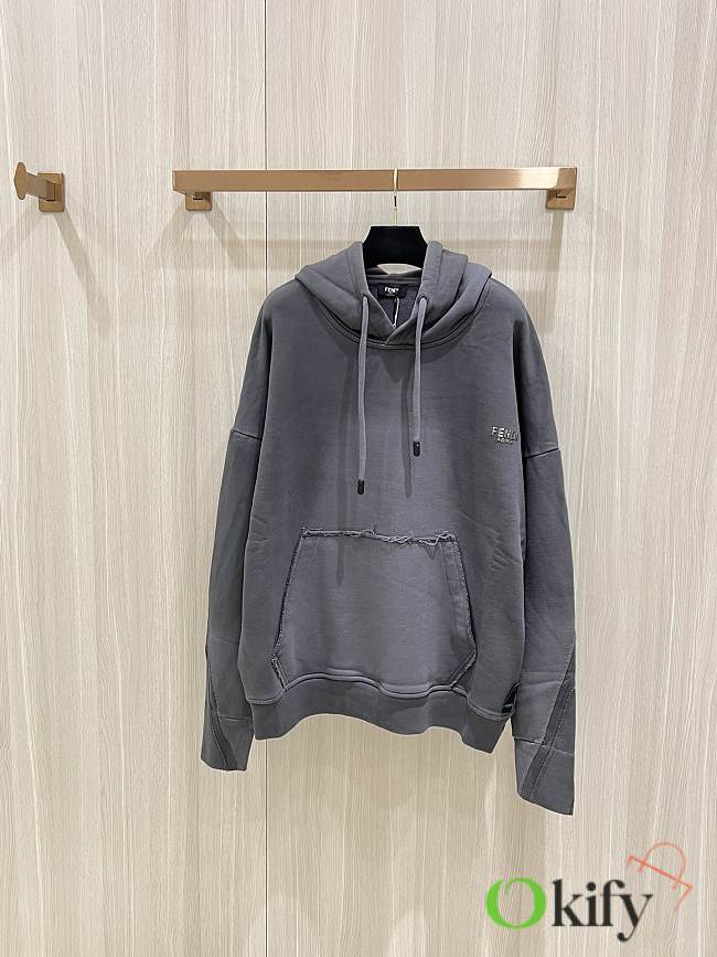 Okify Fendi Gradient Grey Gray Hoodie XS-L - 1