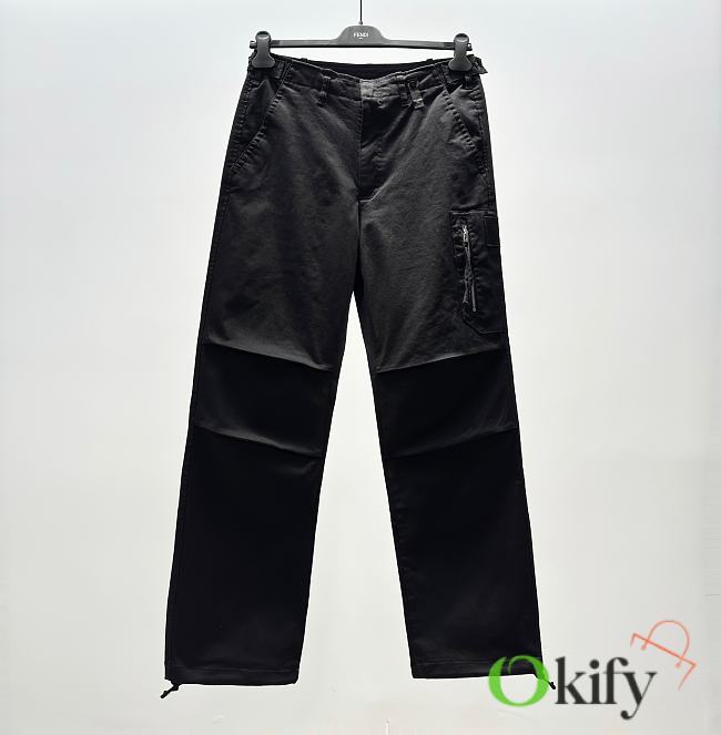 Okify Fendi o'clock black gabardine trousers - 1