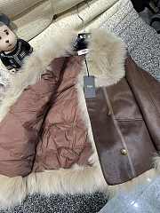 Okify Fendi brown goose down fox jacket S-XL - 4