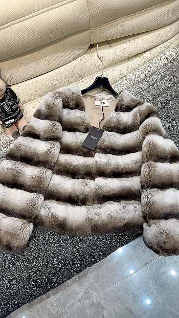 Okify Fendi pure natural Rex rabbit wool jacket SML