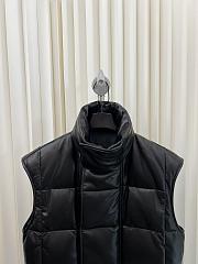 Okify Givenchy Black Leather Down Vest Jacket S-3XL - 3