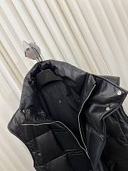 Okify Givenchy Black Leather Down Vest Jacket S-3XL - 2