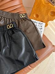 Okify Valentino Leather Shorts  - 3