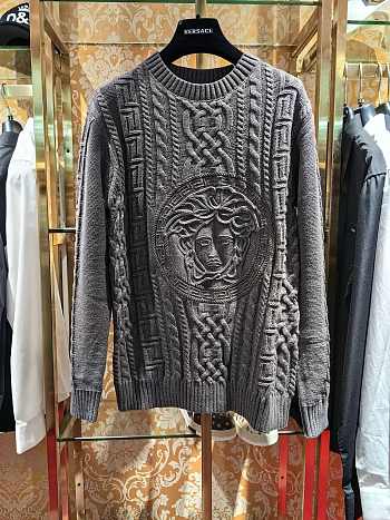 Okify Versace Grey Gray Wool Sweater S-XL 