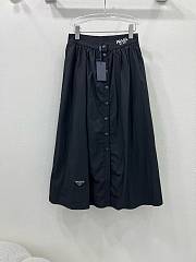 Okify Prada high-grade sun-proof fabric black long skirt S-XL  - 1